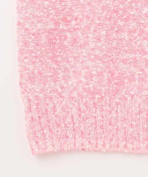 【セットアップ対応商品】ネップツイードニットノースリーブ 