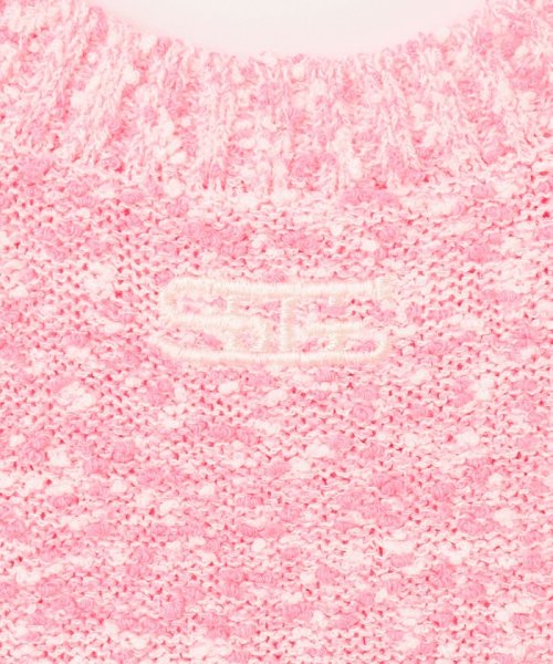 【セットアップ対応商品】ネップツイードニットノースリーブ 