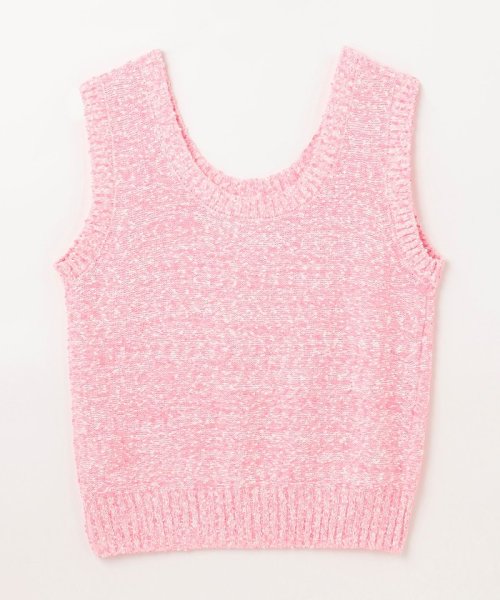 【セットアップ対応商品】ネップツイードニットノースリーブ 