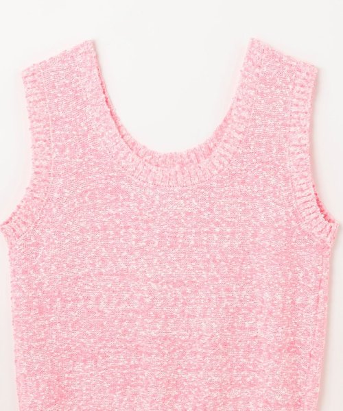 【セットアップ対応商品】ネップツイードニットノースリーブ 