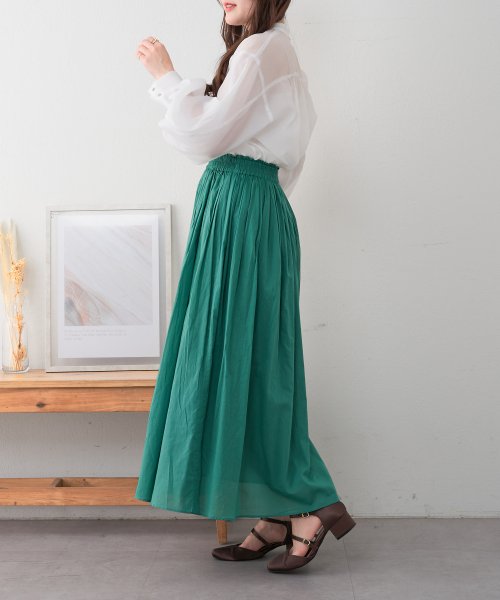 OLIVE des OLIVE(オリーブデオリーブ)/【nao】インド綿スカート　スカート　コットン100％　ロングスカート　ゆったり　カジュアル　オフィス　春/img13