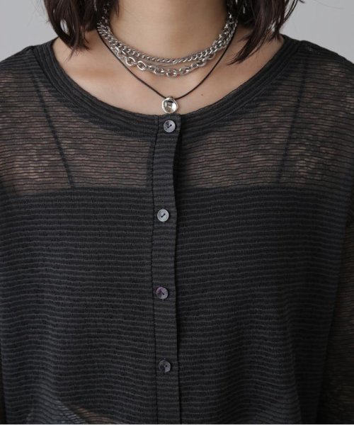 前後2wayシアーボーダーカットソーカーディガン 人気・おすすめ｜使いやすい・旅行におすすめ 品質保証 全国発送 在庫限り