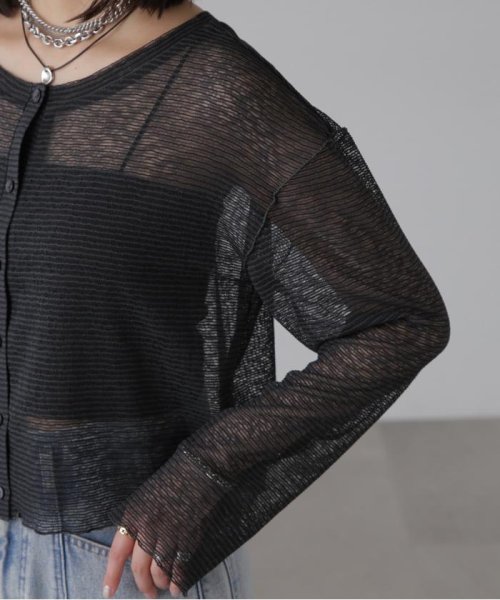 前後2wayシアーボーダーカットソーカーディガン 人気・おすすめ｜使いやすい・旅行におすすめ 品質保証 全国発送 在庫限り