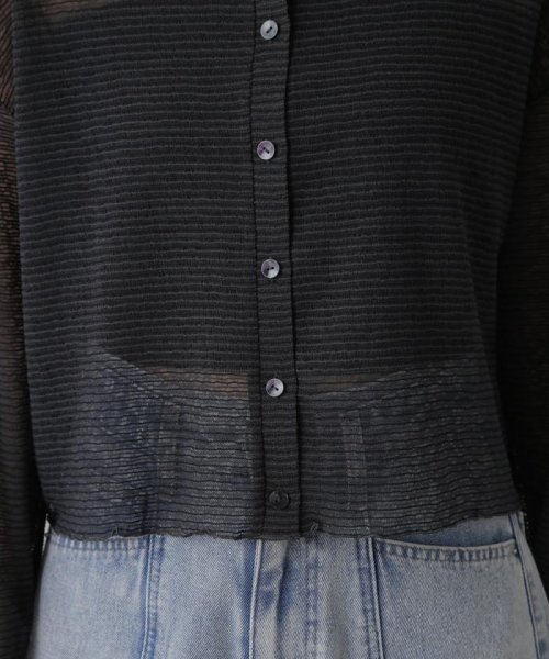 前後2wayシアーボーダーカットソーカーディガン 人気・おすすめ｜使いやすい・旅行におすすめ 品質保証 全国発送 在庫限り