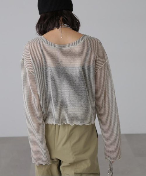 前後2wayシアーボーダーカットソーカーディガン 人気・おすすめ｜使いやすい・旅行におすすめ 品質保証 全国発送 在庫限り