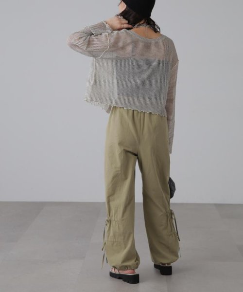 前後2wayシアーボーダーカットソーカーディガン 人気・おすすめ｜使いやすい・旅行におすすめ 品質保証 全国発送 在庫限り