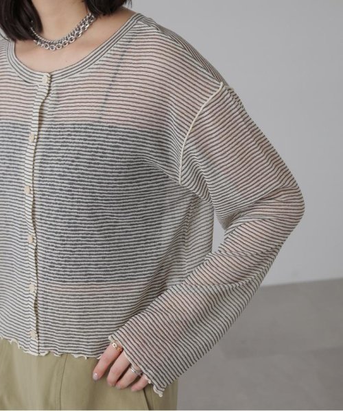 前後2wayシアーボーダーカットソーカーディガン 人気・おすすめ｜使いやすい・旅行におすすめ 品質保証 全国発送 在庫限り
