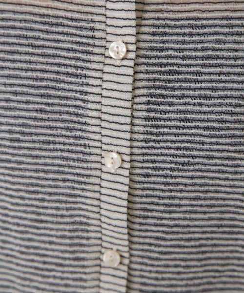 前後2wayシアーボーダーカットソーカーディガン 人気・おすすめ｜使いやすい・旅行におすすめ 品質保証 全国発送 在庫限り