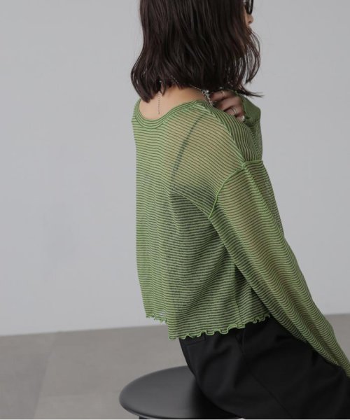 前後2wayシアーボーダーカットソーカーディガン 人気・おすすめ｜使いやすい・旅行におすすめ 品質保証 全国発送 在庫限り
