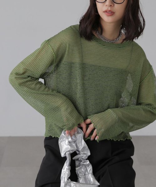 前後2wayシアーボーダーカットソーカーディガン 人気・おすすめ｜使いやすい・旅行におすすめ 品質保証 全国発送 在庫限り