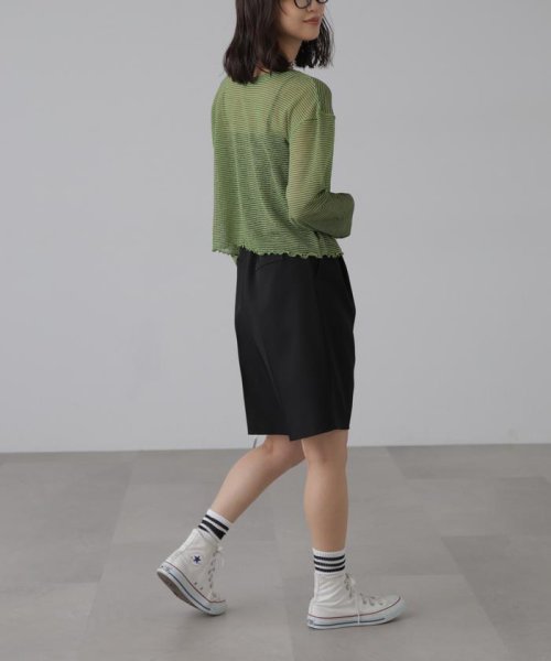 前後2wayシアーボーダーカットソーカーディガン 人気・おすすめ｜使いやすい・旅行におすすめ 品質保証 全国発送 在庫限り