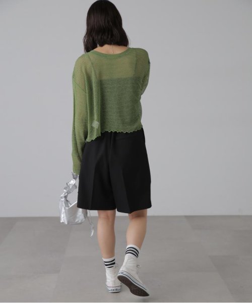 前後2wayシアーボーダーカットソーカーディガン 人気・おすすめ｜使いやすい・旅行におすすめ 品質保証 全国発送 在庫限り