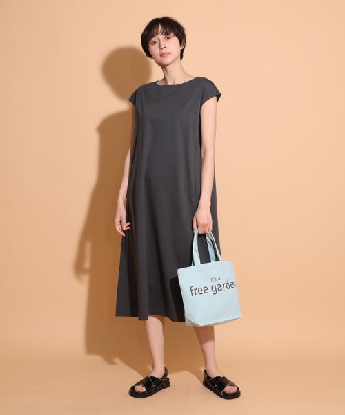 スーピマコットンフレンチスリーブワンピース 