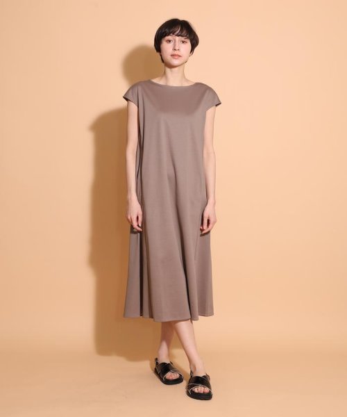 スーピマコットンフレンチスリーブワンピース 