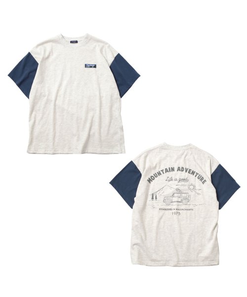 GLAZOS(グラソス)/【Penfield】【防汚加工】バイカラーバックプリント半袖Tシャツ/img09