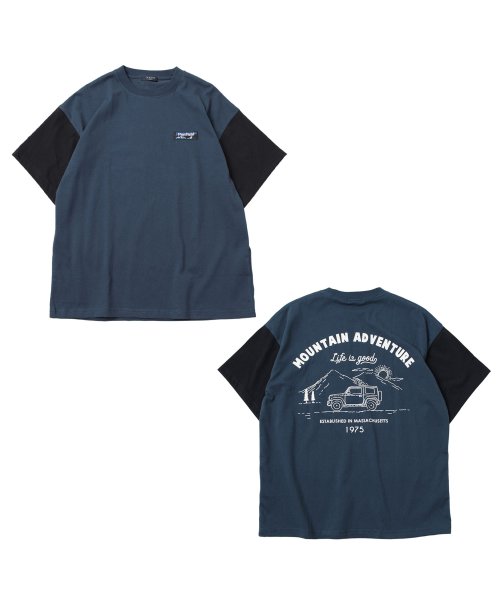 GLAZOS(グラソス)/【Penfield】【防汚加工】バイカラーバックプリント半袖Tシャツ/img10