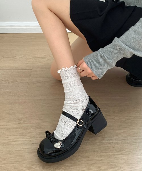 Nia(ニア)/メリージェーン　メタルハートリボンローファー 人気・おすすめ｜使いやすい・旅行におすすめ 品質保証 全国発送 日本国内発送・最短翌日お届け