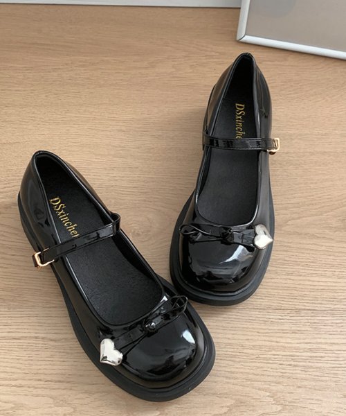 Nia(ニア)/メリージェーン　メタルハートリボンローファー 人気・おすすめ｜使いやすい・旅行におすすめ 品質保証 全国発送 日本国内発送・最短翌日お届け