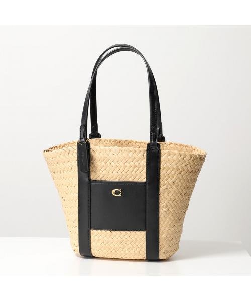 COACH かごバッグ SM STRAW PTOTE CQ788 COACH かごバッグ SM STRAW PTOTE
