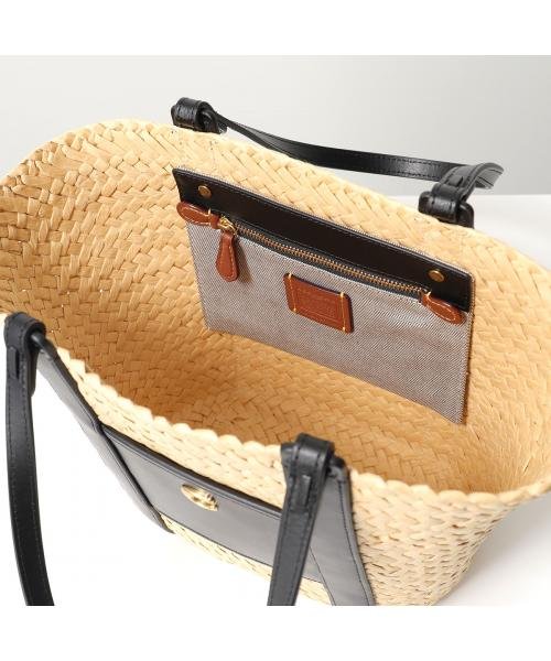 COACH かごバッグ SM STRAW PTOTE CQ788 COACH かごバッグ SM STRAW PTOTE