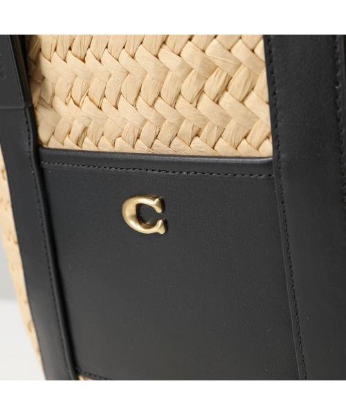 COACH かごバッグ SM STRAW PTOTE CQ788 COACH かごバッグ SM STRAW PTOTE