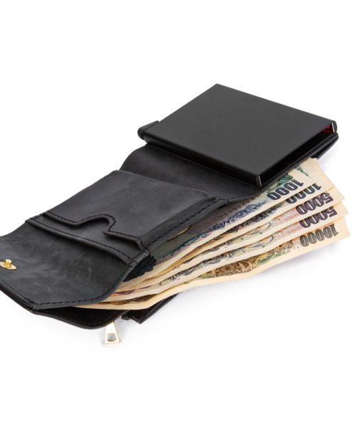 (CACT'A)(カクタ)/カクタ 三つ折り財布 ミニ財布 ミニウォレット メンズ レディース ブランド レザー 本革 スキミング防止 小さい財布 CACTA 2042/img07