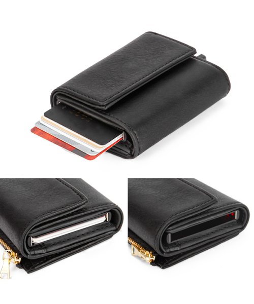 (CACT'A)(カクタ)/カクタ 三つ折り財布 ミニ財布 ミニウォレット メンズ レディース ブランド レザー 本革 スキミング防止 小さい財布 CACTA 2042/img09