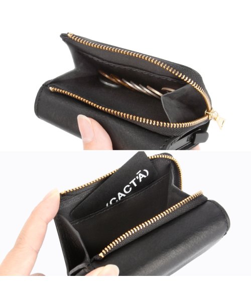 (CACT'A)(カクタ)/カクタ 三つ折り財布 ミニ財布 ミニウォレット メンズ レディース ブランド レザー 本革 スキミング防止 小さい財布 CACTA 2042/img11