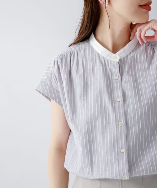 『WEB限定』ロープドビーコットンストライプブラウス 人気・おすすめ｜省スペース設計・旅行向けにおすすめ 公式 プライバシー配送 今だけ特典付き