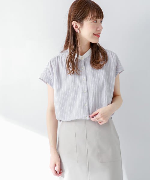 『WEB限定』ロープドビーコットンストライプブラウス 人気・おすすめ｜省スペース設計・旅行向けにおすすめ 公式 プライバシー配送 今だけ特典付き
