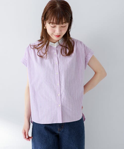 『WEB限定』ロープドビーコットンストライプブラウス 人気・おすすめ｜省スペース設計・旅行向けにおすすめ 公式 プライバシー配送 今だけ特典付き