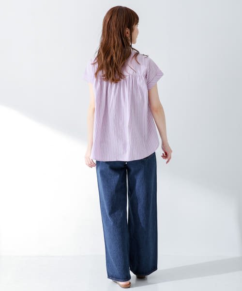 『WEB限定』ロープドビーコットンストライプブラウス 人気・おすすめ｜省スペース設計・旅行向けにおすすめ 公式 プライバシー配送 今だけ特典付き