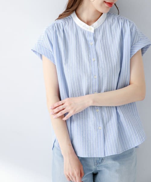 『WEB限定』ロープドビーコットンストライプブラウス 人気・おすすめ｜省スペース設計・旅行向けにおすすめ 公式 プライバシー配送 今だけ特典付き