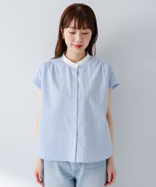 『WEB限定』ロープドビーコットンストライプブラウス 人気・おすすめ｜省スペース設計・旅行向けにおすすめ 公式 プライバシー配送 今だけ特典付き