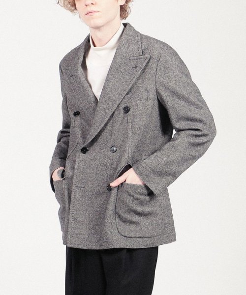 タスマニアラムウール ダブルブレステッド6Bジャケット 