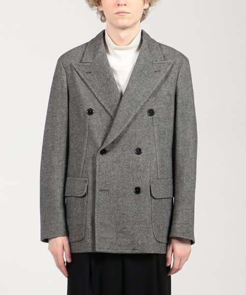 タスマニアラムウール ダブルブレステッド6Bジャケット 