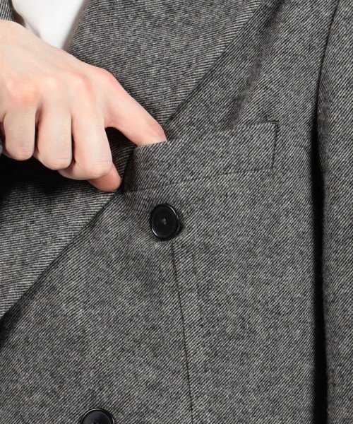 タスマニアラムウール ダブルブレステッド6Bジャケット 