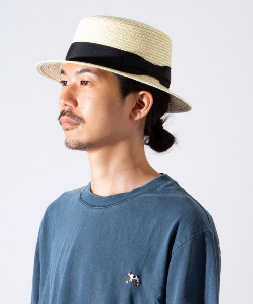 GLOSTER(GLOSTER)/【GLOSTER/グロスター】STRAW BOATER HAT ストローハット 麦わら カンカン帽/img05