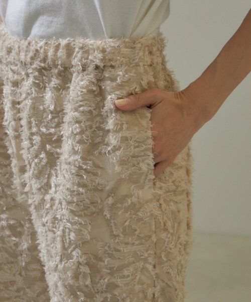 KIRYUコーラルフラワーカットジャガードイージーパンツ【セットアップ対応】 ■モデル身長 着用サイズ セットアップ対応