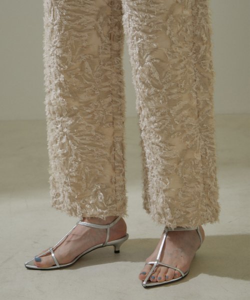 KIRYUコーラルフラワーカットジャガードイージーパンツ【セットアップ対応】 ■モデル身長 着用サイズ セットアップ対応