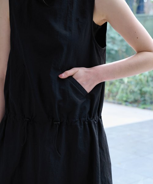 【撥水 洗える】ウエストドロストジャンパースカート 