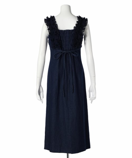 ショルダーフリルIラインワンピース 予めご了承ください