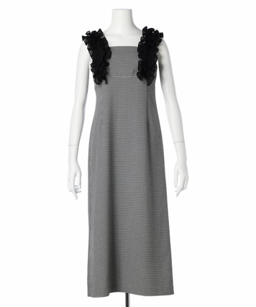 ショルダーフリルIラインワンピース 予めご了承ください