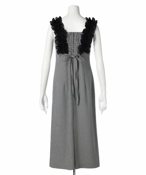 ショルダーフリルIラインワンピース 予めご了承ください