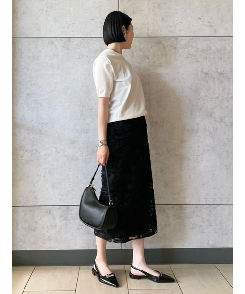 シアーモチーフファブリックストレートスカート 予めご了承ください