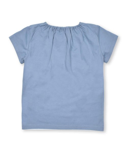 BeBe(ベベ)/スカラップ切り替えバイカラー半袖天竺Tシャツ(90~150cm)/img13