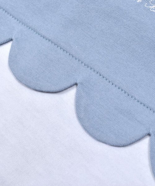 BeBe(ベベ)/スカラップ切り替えバイカラー半袖天竺Tシャツ(90~150cm)/img17
