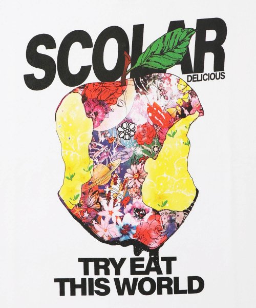 ScoLar(スカラー)/宇宙を秘めた花柄リンゴTシャツ/img11