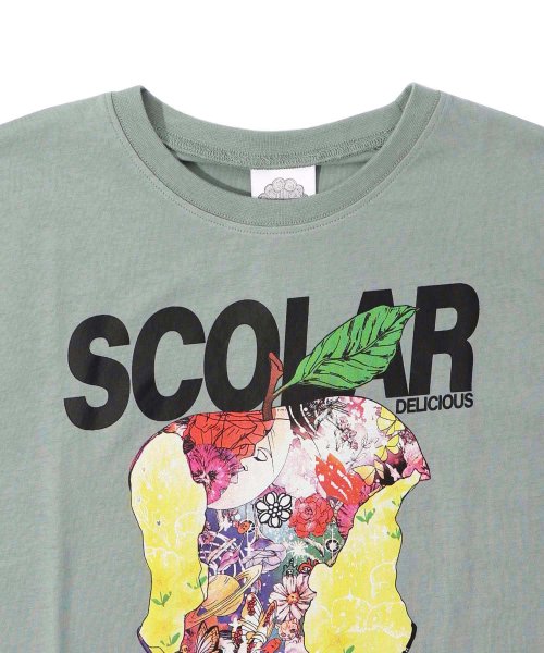 ScoLar(スカラー)/宇宙を秘めた花柄リンゴTシャツ/img14