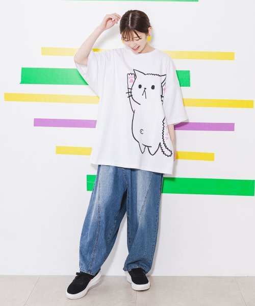 Scolar Parity(スカラー パリティ)/注射嫌いなネコとクマ先生のプリントTシャツ/img01